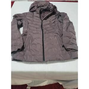 32° Heat Women’s Small Brown Hooded Puffer Jacket – Lightweight with Pockets